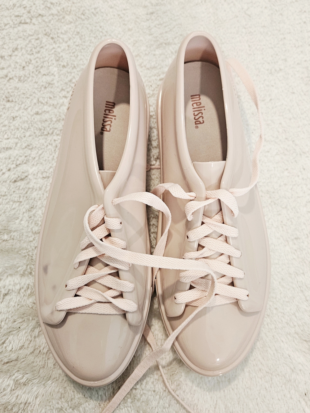 Melissa Rubber Pink Sneakers Size 8 Preppy Feminine Summer Y2K Coquette Girl - Picture 9 of 11